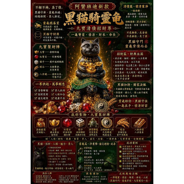  阿贊黑貓・九寶清債招財尊