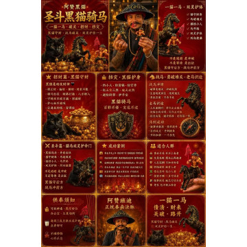 阿贊黑貓・聖鬥黑貓騎馬